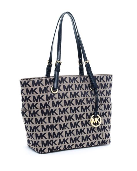 michael kors canvas purse|michael kors black canvas tote.